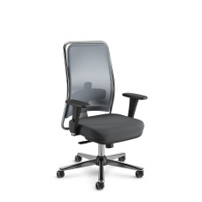 POLTRONA NEWNET PRESIDENTE - MECANISMO SINCRON, ESTRUTURA CROMADA