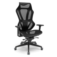 CADEIRA VIZON MEC. SLIDER BASE DIR PIRAMIDAL RPU BR3D SHIFT PU TELA PHOENIX T168 PRETO