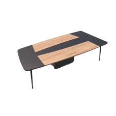 MESA DE REUNIÃO LEXUS FORM ESPECIAL- 2700X130X740 MM CARVALHO TREVISO/ PRETO