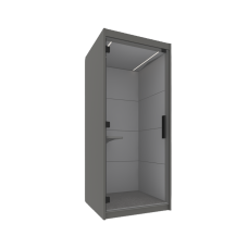 CABINE ACÚSTICA INICIAL INDIVIDUAL - GRAFITE/CINZA LUNAR