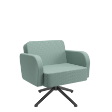 POLTRONA AKIA 4 PÉS MÓDULO 07.00 (CX1UN) PRETA QUAD T217 RIVIERA